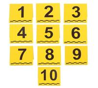 TOMETURE Forensic Evidence Identification Tags 10pcs Yellow Plastic Markers with Scale, Compact Crime Scene Props for Investigation and Party Game Use