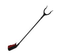 TOMETURE Garbage Tool Black Stainless Steel Rubbish Grabber with Non-Skid Clamp for Household and Outdoor Cleaning by Elderly