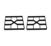 TOMETURE Garden Path Maker Mold 2Pcs Plastic Cement Floor Moulds for DIY Walkway and Patio Slabs Crafting Outdoors