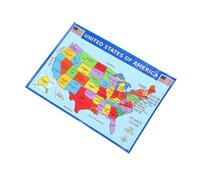 TOMETURE Geography Map for Learning United States Wall Poster, Sturdy Educational Map for Home, Office, and School Use with Bright Detailed Design