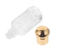TOMETURE Glass Essential Oil Dropper Bottles Fragrance Dispenser Bottles 4pcs 12ml Refillable and Reusable with Metallic Cap for Travel Use