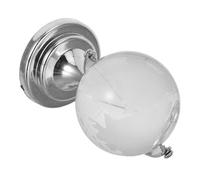 TOMETURE Glass Miniature Globe Round Sphere Desk Decor with Rotatable Sturdy Base, Contemporary and Sl esign Study Ornament for Living Room, Study Office Decor