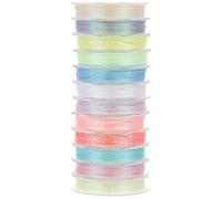 TOMETURE Glow-in-The-Dark 150D Embroidery Thread Set 12 Rolls 100M Polyester Threads for Cross Stitching and Craft Sewing for Hobbyists and Professionals