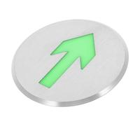 TOMETURE Glow the Dark Arrow Self-illuminating Feature Stainless Steel Exit Sign Floor Marker with Markings and for Outdoor Fire Emergencies Safety
