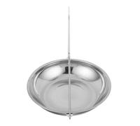 TOMETURE Hanging Scale Pan with Handle and Chains with Chain Stainless Steel Wear-resistant Material Weighing Pan for Industrial Weighing Suitable for Logistics and Warehouse Use