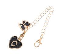 TOMETURE Heart Shaped Iron Tumbler Cup Charm with Letter Id for Water Cup Handle, Multifunctional and Reusable Accessory in Simple Black Design, for Daily Activities and Casual Outings