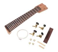 TOMETURE Inch Wooden Ukulele Neck Fretboard Kit with Strings and Bridge Accessories, Easy Assembly and Simple Installation for Adult DIY Instrument Building and Family Craft Sessions