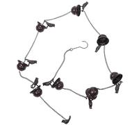TOMETURE Iron Rain Chimes Garden Hanging Rain Chain with Decorative Bell Design, Replace Gutter Downspout, Easy to Store, Outdoor Garden Ornament for Courtyard and Patio