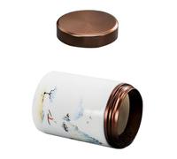 TOMETURE Jar Leaf Tea Decoration Kitchen for Storage and Ceramic Container with Airtight Cover Portable for Spices and Coffee
