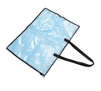 TOMETURE Large Waterproof Zipper Pouch for Posters and Paintings with Handle, Tear-Resistant Plastic Portfolio Bag, Foldable Document Storage for Artists and Students, for Travel and Office
