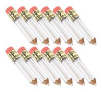 TOMETURE Lip Gloss Tubes Odor-free Plastic Containers 12pcs Pencil Shaped Empty Refillable and Create a Lipstick by Yourself Novelty for Travel