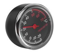 TOMETURE Luminous Mechanical Thermometer for Car Dashboard, Backlit Alloy and Glass Design, No Drilling Required, for Night and Dark Condition Use in Vehicles