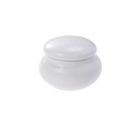 TOMETURE Mini Ceramic Cream Storage Tank with Sealed Lid for Makeup Stuffs and Tea Leaf, White Multi-purpose Storage Canister, Portable Travel Bottle with Smooth Inner Surface and Ingenious