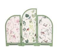 TOMETURE Mini Folding Screen Desktop Ornament, Oriental 3-Fold Panel for Tabletop, Japanese Room Divider, Mini Decor, for Business & Festival Decorations
