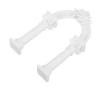 TOMETURE Miniature European Archway Model with White Plastic Roman Pillars, Easy Assembly and Versatile Decor Application for Fairy Garden Entrance Archways and Dollhouse Projects