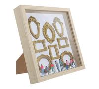 TOMETURE Museum of Us Shadow Box - Mini Photo Frames | Miniature Tabletop Picture Frames & Figurines | Museum of Us Box for Her Him Couples Khaki