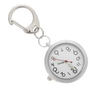TOMETURE Night Glowing Nurse Pocket Watch with Stainless Steel Case, Lightweight and Easy to Carry, for Work the Hospital or Daily Work, Silver Clip-on Chest Watch for Daughters