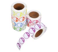 TOMETURE of Adhesive Week Stickers Copper Material 7 Rolls with English Letter Design Assorted Colours for Practical Usage in Bakery Shops and Boutiques