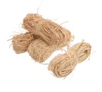TOMETURE of Natural Raffia Ribbon Made from Raffia Grass 4 Bundles for Floral Bouquet Packaging and Box Filling, for Parties and Production Crafts