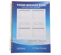 TOMETURE Phone Message Log Book, A4 Carbonless Duplicate Memorandum Forms Book For Work Call, Office Supplies Efficient Reception or School Front Desk Use