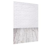 TOMETURE Photography Backdrop Cloth Comfortable to Brick Wall White Decorative Fabric Background for Photo Shoot Suitable for Live Interviews and Movie Video Production