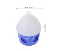 TOMETURE Pigeon Water Drinker 2l Hanging Water Container Blue and White for Doves and Pigeons Suitable for Bird Cages and Aviaries