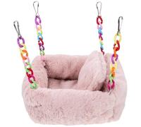 TOMETURE Pink Cotton Hanging Hammock for Small Animals and Small Pets Double Layer Design, Safe and Cozy Bed Suitable for Cage or Other Places