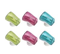 TOMETURE Plastic Toothbrush Cap 6pcs Easy to Install and Protects Toothbrush from Contamination with Suction Cup Cover Dustproof and Portable Random Color for Bathroom and Kitchen Use