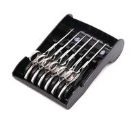 TOMETURE Portable Hairdressing Scissors Storage Box with Strong Adsorption and Large Capacity for 6pcs Scissors Abs Material Creative Multi-Function Salon Supplies Case for Business Trip