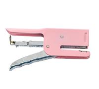 TOMETURE Portable Metal Hand Stapler with High Durability and Streamlined Design, Convenient for Binding Papers at Home or School, Pink Manual Stapler for Daily Office Use
