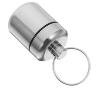 TOMETURE Portable Waterproof Metal Case with Keychain, Noise Reduction Holder for Travel and High Fidelity Music, Compact Silver Earbud Organizer