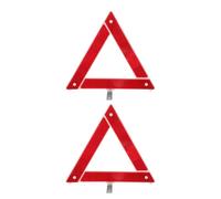 TOMETURE Reflective Roadside Safety Triangles 2Pcs Foldable Plastic Emergency Warning Signs for Vehicle Breakdown Assistance with High Visibility