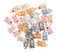 TOMETURE Resin Cat Charms and Hanging Accessories 30pcs for Jewelry Making, Unique Cat-shaped Pendants Lightweight DIY Craft Supplies for Christmas and Valentine's Day Gifts