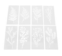 TOMETURE Reusable Flower and Leaf Stencils Sustainable Solution 8pcs for Painting with Lifelike Plant Patterns, Plastic Material for DIY Crafts and Graffiti by Professional Artists
