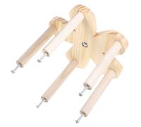 TOMETURE Rotatable Wooden Bird Perch Stand for Budgerigar and Parrot Cage with Exercise Function and Coordination Development, Suitable as Standing Stairs for Pet Birds