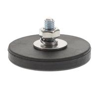 TOMETURE Rubber Coated Magnetic Mounting Base Wear-resistant High Hardness Black Magnet for Car Spotlights and Speaker Video Recorder Brackets Camera Tools