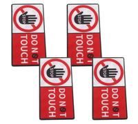 TOMETURE Safety Warning Stickers 4 Sheet Adhesive Do Not Touch Decals for Glass Windows and Hazardous Zones
