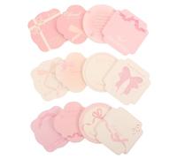 TOMETURE Self-stick Memo Pads Adhesive and Easy Tear 12pcs Butterfly Bow Shape Pink for Students, for School and Office Note Taking