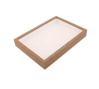 TOMETURE Shell Shadow Box with Wood Frame - Collectibles Display Case with 24 Compartments - Jewelry Case for Collection Souvenirs Wine Bottle Caps Stamp Badge