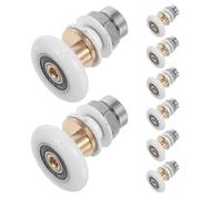 TOMETURE Shower Door Rollers and Universal Compatibility for Curved Doors 8pcs Nylon and Iron Material with 10mm-12mm Hole Diameter Smooth Operation Suitable for 4mm-6mm Thick Glass