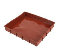 TOMETURE Silicone Cake Baking Pan Easy to Clean and Demould in Coffee Colour Rectangular for Baking Bread and Making Loaf Cakes at Home