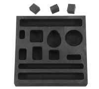 TOMETURE Silver Ingot Mold Gold Processing Tool Jewelry Making Crucible Furnace Graphite Mold for Professionals and Beginners Black Rectangular 11 Holes Appearance Versatile Jewelry Tool