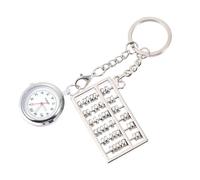 TOMETURE Silver Keychain Pocket Watch with Glass Mirror and Metal Material Featuring High Reliability and Stable Performance, for Everyday Use and Formal Occasions