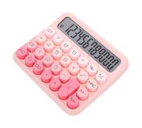 TOMETURE Simple Desktop Calculator for Students and Home Use Lightweight Portable Student Calculating Tool with Basic Functions Compact Household Desk Calculator in Gradient Pink