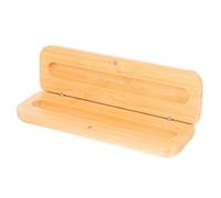 TOMETURE Single Pen Case Wooden Organizer, Bamboo Fountain Pen Box with DIY Option, Compact Size for Office and Business Settings