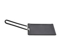 TOMETURE Small Square Mini Cast Iron Grill Pan Nonstick Camping Frying Pan for Outdoor Picnic and Bbq