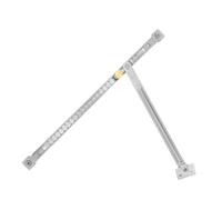 TOMETURE Stainless Steel Extendable Window Bar - 12" Casement Window Limiter - Adjustable Wind Stay for Inward Opening Casement - Friction Stay Hinge, 0.5" Slot Wide