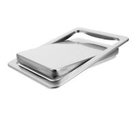 TOMETURE Stainless Steel Trash Can Replacement Lid Flip-top Design Countertop Trash Bin Lid for Home Kitchen Garbage with Rustproof Swing Flap Suitable for Bathroom Sinks