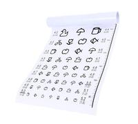 TOMETURE Standard Eye Test Chart and Pvc Material and Visual Testing Features, for Clinic and Kindergarten Use to Measure Visual Acuity Accurately
