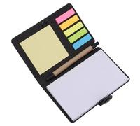 TOMETURE Sticky Memo Pad Set with Kraftpaper and Black Button Cover, Easy Note Taking Paper Notes for Vacations and Recording Memories, Self-stick Memo Pads with Index Tabs for Organising